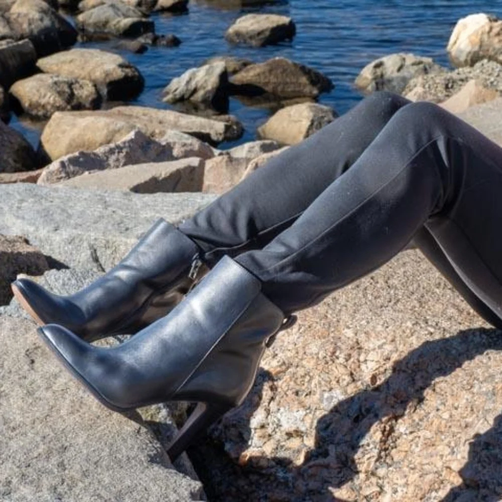 Coach Soft Calfskin Leather Heeled Booties - Picture 4 of 16